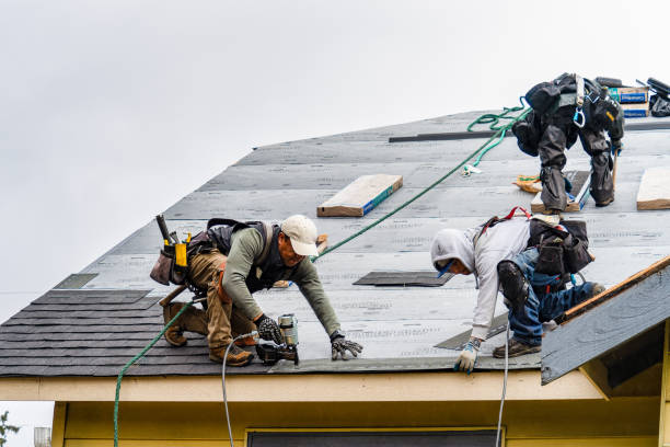 Professional Roofing technician working in Shelby, MI